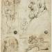 Four Sketches: Standing Male Figure; Profile Bust of Bearded Man; Profile Head of Bearded Man; Landscape